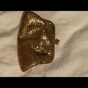 Tiny gold mesh change purse